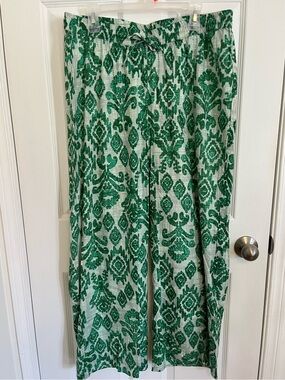CUPIO PRINTED PALAZZO PANTS LARGE BNWT